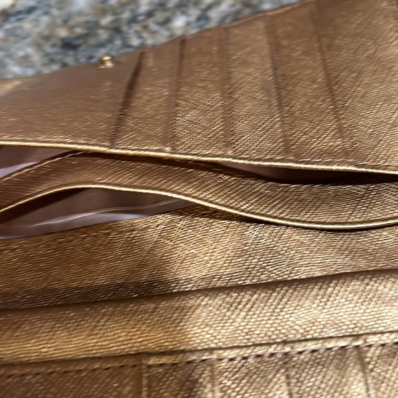 MCM EUC Metallic Bronze Visetos Coated Canvas Trifold Compact Wallet - Picture 7 of 9